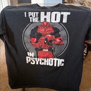 Marvel Black Cotton Deadpool T-Shirt